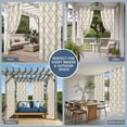 thumbnail image 5 of 2 Panels Outdoor Curtains for Patio Waterproof 54"x108" Beige Moroccan Weatherproof Privacy Outsides Curtains, Morocco Geometric Quatrefoil Lattice Grommet Thermal Drapes for Cabana Porch Pergola, 5 of 8