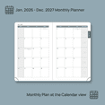 thumbnail image 4 of POPRUN Monthly Planner 2026-2027 (Jan.2026 - Dec.2027), Pocket Size-4" x 6.25" Hard Cover, 2 Year Pocket Calendar for Purse, Inner Pocket, 100 GSM Thick Paper - Soft Pink, 4 of 6