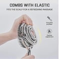 thumbnail image 2 of Halovida Detangling Hair Brush, Double Layer Design with Boar Bristles, Scalp Massage Brush, Chrome, 2 of 5