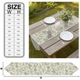 thumbnail image 3 of Sage Green Spring Floral Table Runner Linen Burlap Table Runner 72 Inches Long Retro Summer Botanical Farmhouse Dresser Scarves for Kitchen Island Coffee Dining Party Wedding Holiday Decor 14"x72", 3 of 8
