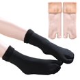 thumbnail image 2 of Plush Velvet Thicken Split Toe Socks Two Toe Mid-calf Socks Winter Thermal Socks Floor Socks Japanese Tabi Socks Clogs Socks Nude, 2 of 6