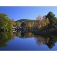 thumbnail image 2 of Terrill, Steve 14x12 White Modern Wood Framed Museum Art Print Titled - NH, Ashland Old grist mill reflecting in pond, 2 of 4