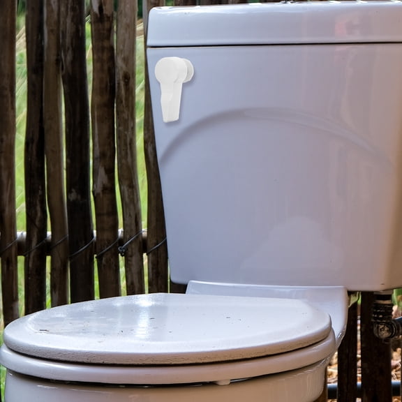 WRITWAA White Front Mount Plastic Toilet Flush Handle Replacement for Residential Bathroom Fixtures and Commode Accessories