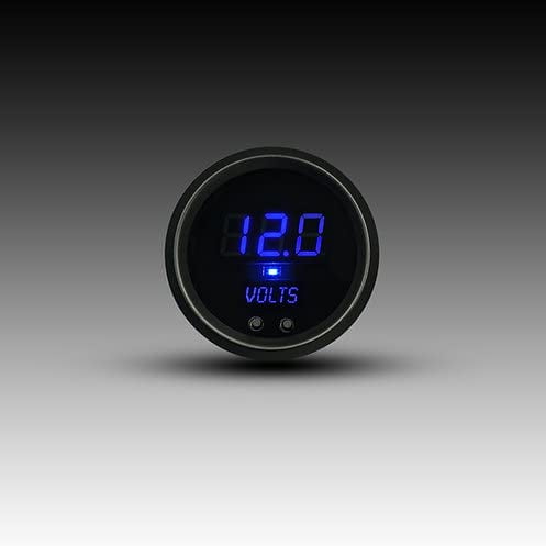 Voltmètre Numérique LED 2 5/8 Pouces 7.0 à 25.5 Volts (Inclut - 2 Alarmes Programmables, Interrupteur d'Activation) Cadre Noir