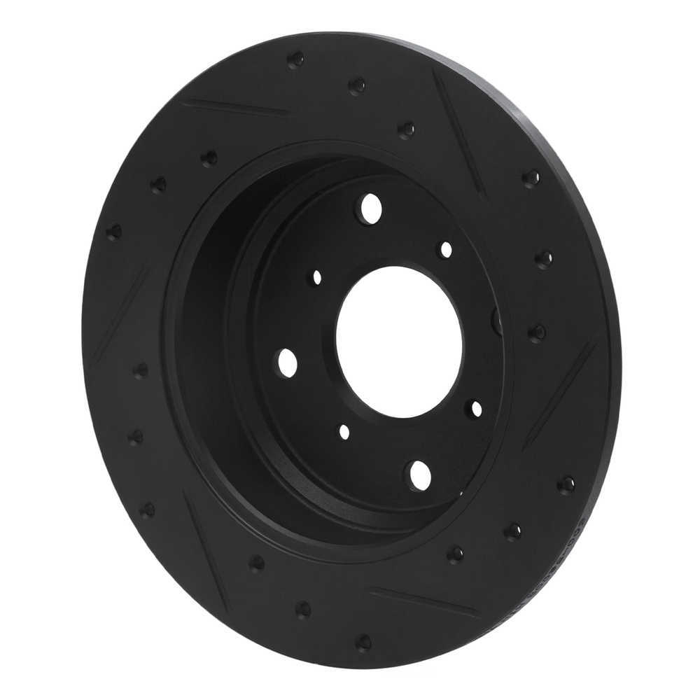 Dynamic Friction Company 633-58002L DFC Brake Rotor - Drilled And Slotted - Black