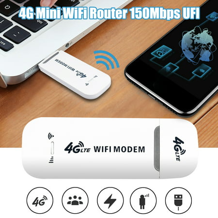 Portable Router 4G LTE WIFI Wireless Router USB Dongle Stick Mobile Broadband Hotspot SIM Card (Best Router For Roku Stick)