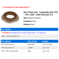 thumbnail image 2 of Rear Pinion Seal - Compatible with 1995 - 1997, 2000 - 2004 Chevy S10 1996 2001 2002 2003, 2 of 2