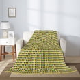 thumbnail image 2 of Rateoe Mardi Gras Purple Yellow Plaid Pattern Flannel Throw Blanket, Ultra-soft Blanket for Bed, Couch, Car, Hypoallergenic Anti-pilling blanket-60"x50"(Vertical), 2 of 6