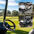 thumbnail image 2 of Jeiento Leopard Print Golf Cart Steering Wheel Covers Golf Ball Print Golf Cart Steering Wheel Cover for Club Car Stretchable Universal Fit Boat Steering Wheel Cover Protection, 2 of 7