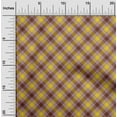 thumbnail image 2 of oneOone Cotton Silk Yellow Fabric Check Quilting Supplies Print Sewing Fabric By The Yard 42 Inch Wide, 2 of 4