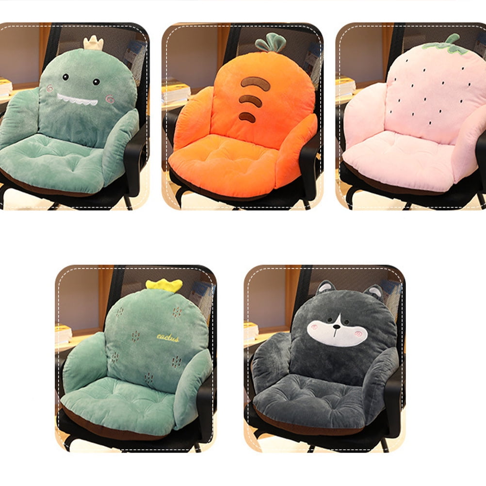Blue Non-Slip Thickened Seat Cushion for Home Comfort Coccyx Cushion Semi-Enclosed One Seat Cushion Office Winter Conjoined Plush Cushion Car Warm Sherpa Wool Seat Cushion Pad