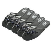women's black chinese mesh slippers