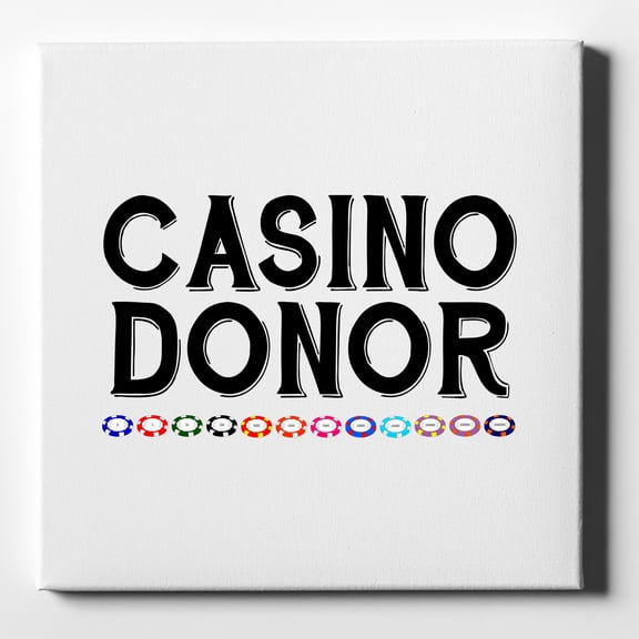Casino Donor - Blackjack Gambling - 10" x 10" - Decorative Canvas Wall Art - White Edge - 5/8" Gallery Wrapped