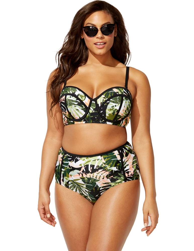 plus size high waisted bikini