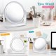 thumbnail image 3 of Magnifying Makeup Mirror Double Sided Vanity Mirror 360 Rotation Tabletop Mirrors Bathroom Mirror for Travel,Crystal-Style, 3 of 4