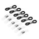 thumbnail image 1 of 12pcs Glasses Chain Rubber Ring Non DIY Connector Strap Eyelets Rope Accessories(6 White,6 Black), 1 of 4