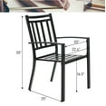thumbnail image 5 of Sophia & William 2PCS Outdoor Patio Dining Chairs Metal Iron Stackable Chair with Armrest, Black, 5 of 5