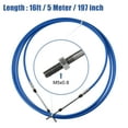 thumbnail image 3 of Unique Bargains 1pcs 16ft 197 Inch Marine Type 3300 / 33C Throttle Shift Remote Control Box Cable for Yamaha Outboard Engine Boat Blue, 3 of 7