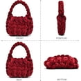 thumbnail image 4 of Handwoven Tote Bags for Women Chunky Yarn Knit Shoulder Bag Handmade Braided Handbag, 4 of 4