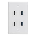 thumbnail image 1 of US Wall Panel,2 HD Multimedia Interface+2 US Wall Plate Wall Outlet Next-Gen Design, 1 of 8