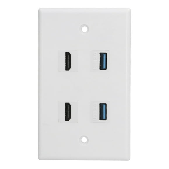 Wall Outlet, USB3.0 Wall Panel ABS For Home For Home Theater