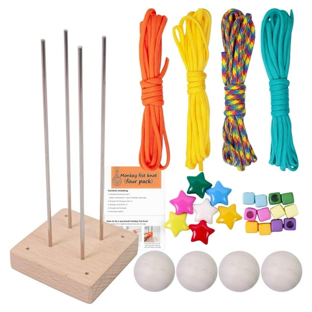 Kit para hacer pulseras de paracord, juego de manualidades de crochet, manualidades fáciles, manualidades lindas, tejido DIY 4