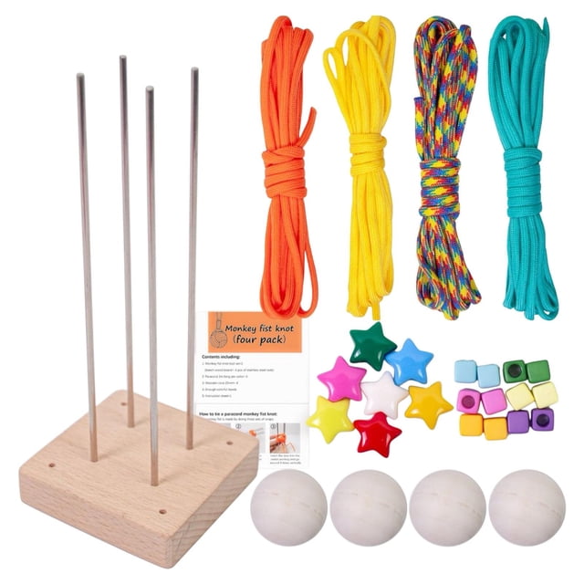 Kit para hacer pulseras de paracord, juego de manualidades de crochet, manualidades fáciles, manualidades lindas, tejido DIY 4