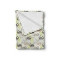 thumbnail image 2 of Dinosaur Party Soft Flannel Fleece Throw Blanket, Reptiles with Fern Motifs Cartoonish Illustration, Cozy Plush for Indoor and Outdoor Use, 60" x 80", Warm Taupe Pale Green, by Ambesonne, 2 of 5