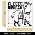 thumbnail image 2 of Fleece Navidad Christmas Alpaca Self-Inking Rubber Stamp Ink Stamper - Pink Ink - Small 1 Inch, 2 of 7