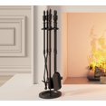 thumbnail image 1 of CALIDOLA Ensemble de 5 Pcs d'Outils pour Cheminée en Fer Forgé avec Poignées Accessoires pour Cheminée Intérieure pour cor Moderne et Feu Extérieur, 1 of 7