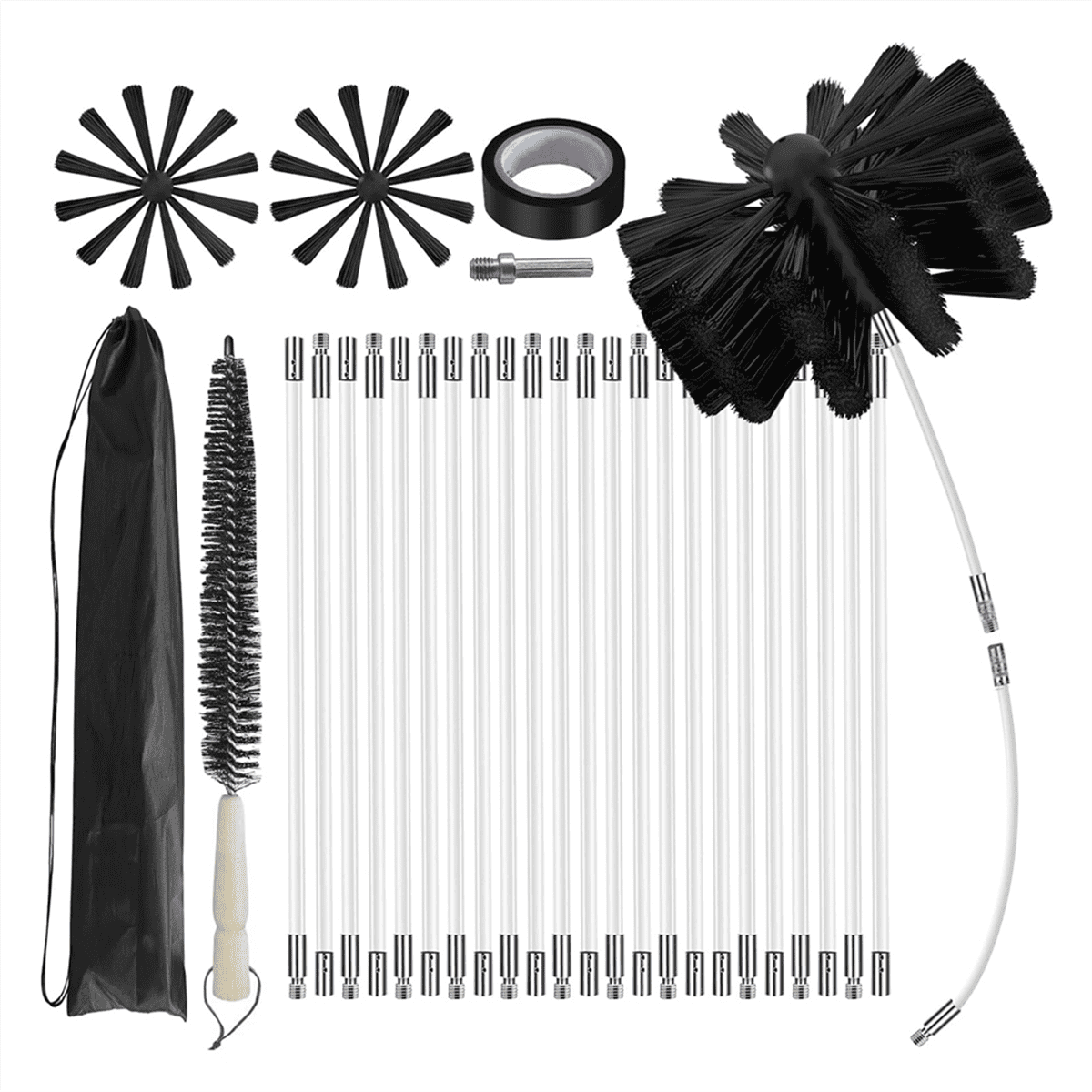 TOP! Chimney Sweep Kits, Dryer Vent Cleaning Sweeps and Duct Brush