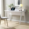 thumbnail image 2 of GOMYHOME Home Office Writing Desk with Grounded Outlet, USB Ports & Wooden Frame, 2 of 7