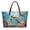Blue - Sea Turtle Hibiscus, variant on ZUXONGSY Rose Skull Crown Print Top Handle Tote Bag for Women Portable Top Handle Bag Fashion Satchel Handbags with Zipper for Excursions Shopping