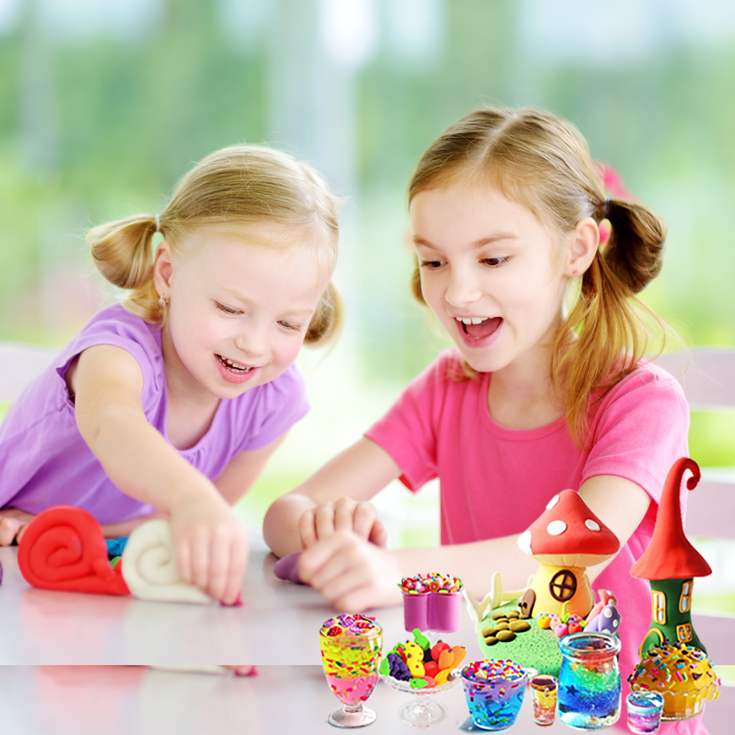 KiddosLand DIY Slime and Clay Kit - 108Pcs Set, 48 Glitters