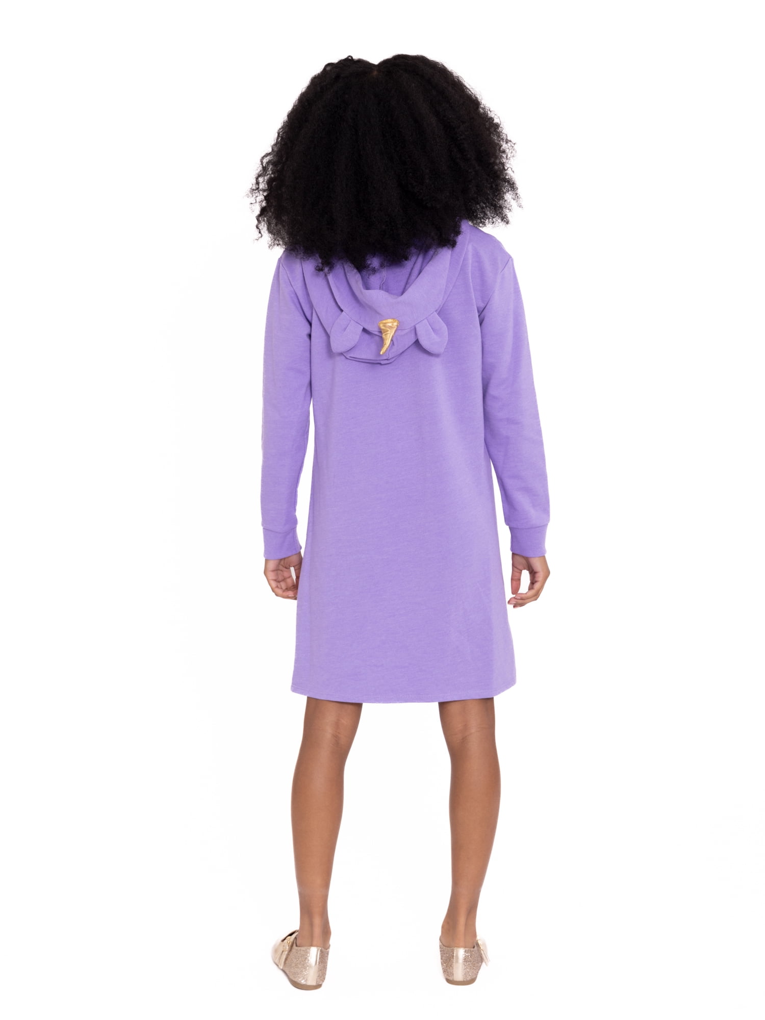 Unicorn Academy Girls Hooded Long Sleeve Cosplay Dress, Sizes 4-12