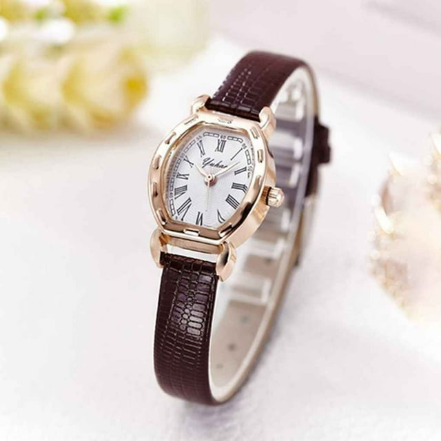 Montre Bracelet Mini en Cuir pour Femmes Filles Quartz Petite Montre Quotidien Décontractée Montres Montre-Bracelet