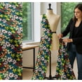 thumbnail image 5 of Soimoi Green Cotton Cambric Fabric Leaves, & Lily Floral Fabric Prints By Yard 42 Inch Wide, 5 of 7