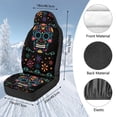 thumbnail image 7 of Uorisanigo Car Seat Cover Fit Four Seasons, Universal Sugar Skull Front of Car Seat Cushions, 2 PCS Auto Seats Protectors, Fit for Most Cars, SUVs, Trucks, and Vans, 7 of 7