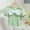 Green, variant on ATOGUTA Teen Girl T-Shirts Base Tees Summer Cute Tops Bowknot Short Sleeve Crewneck T Shirts Green, Size 6M-8