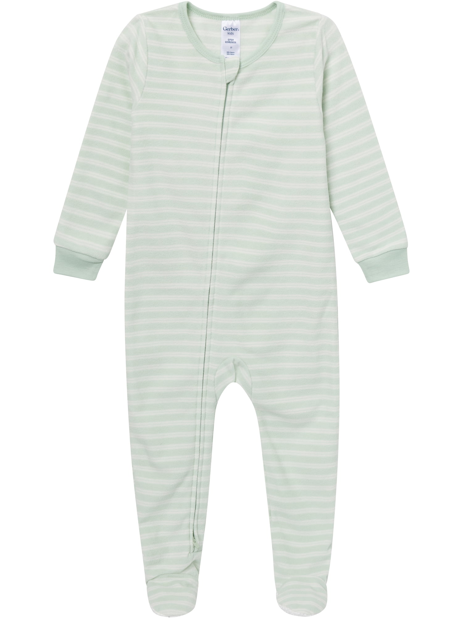 Gerber Baby and Toddler Neutral Microfleece 2-Way Zipper Blanket Sleeper Pajamas, 3-Pack, Sizes 0/3 Months - 5T