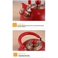 thumbnail image 3 of Cateissary Tetera roja de 2,5 litros con fondo plano, fabricada en acero inoxidable aislante para un calentamiento rápido. Apta para todo tipo de Cocina y Comedor, 3 of 6