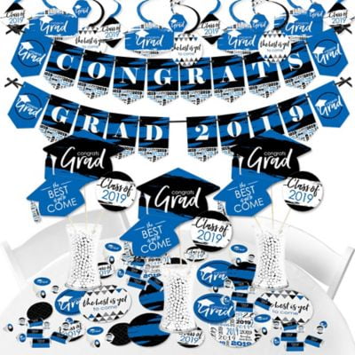 Blue Grad - Best is Yet to Come - 2019 Royal Blue Graduation Party Supplies - Banner Decoration Kit - Fundle