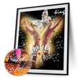 thumbnail image 2 of Diamante pintura taladro 5D DIY Kits completo redondo manos mosaico imagen pared decoración FLhrweasw Nuevo, 2 of 9