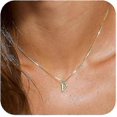 thumbnail image 1 of Collar con Inicial Yashi de Oro y Plata para Mujeres y Niñas, 1 of 5