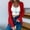 Red, variant on ZSQDM Womens Solid Button Down Classic V Neck Knit Cardigan Sweater Light Cardigan Sweater for Women Crewneck Soft Loose Fit Basic Knit Pullover Sweaters Top Outfits Sweater Dress for Women（Xl）