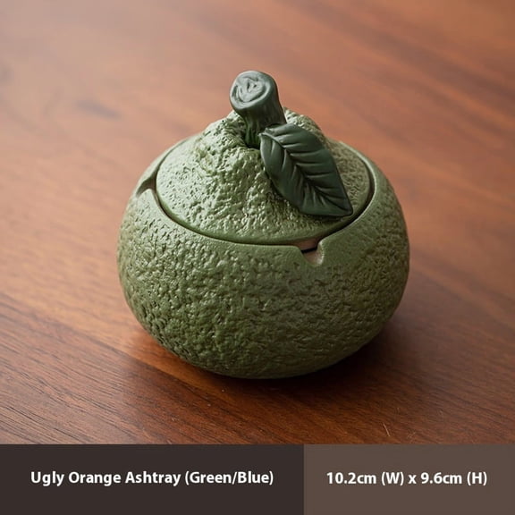 Ashtray with lid, windproof, fly ash and odor-proof, U-shaped three-hole smoke trough, a must-have for indoor office smokers, exquisite and practical