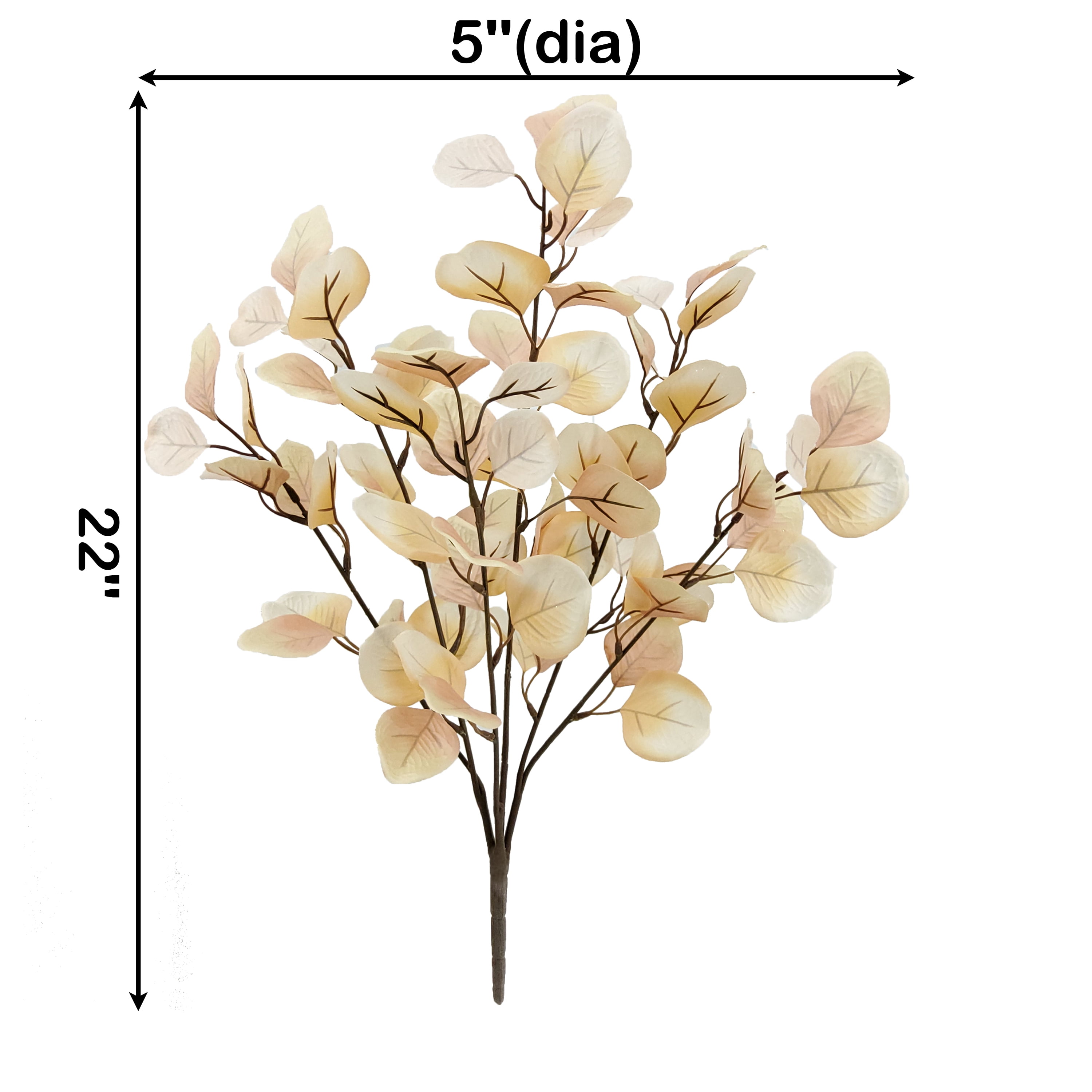 Mainstays 22 in Indoor Artificial Eucalyptus Bush, Cream