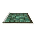 thumbnail image 2 of Ahgly Company Machine Washable Indoor Rectangle Southwestern Turquoise Blue Country Area Rugs, 2' x 4', 2 of 4