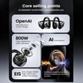thumbnail image 4 of E12 Open Ear Headphones with 8MP Camera Bone Conduction Headphones Bluetooth 6.0 Wireless Earbuds Hi-Fi Stereo Running Earphones IP65 Waterproof AI Voice Assistant Headset for Sports/Workout/Cycling, 4 of 9