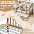 thumbnail image 4 of SESSLIFE Twin Over Twin Bunk Bed with Trundle, Wood Convertible Bunk Bed Frame with Guardrails and Ladder, No Box Spring Needed, Space-Saving Bunk Bed for Bedroom, Dorm, Guest Room, Natural, 4 of 8